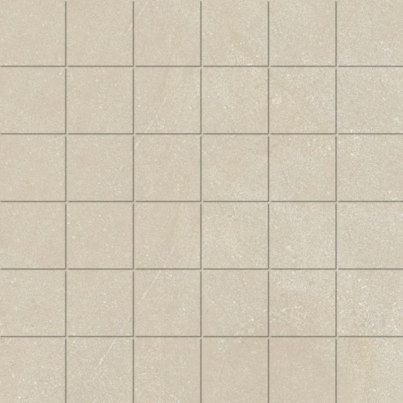 Beige Feinsteinzeug-Mosaikfliesen in Naturstein-Optik für Innen- und Außenbereiche.