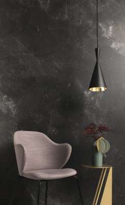 Elegante Porcelaingres Wandfliesen in dunkler Steinoptik für ein modernes Ambiente.