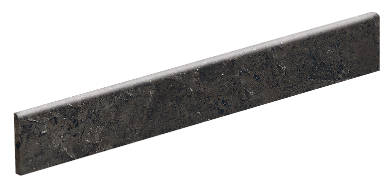 Dunkelgraue rechteckige Fliese.