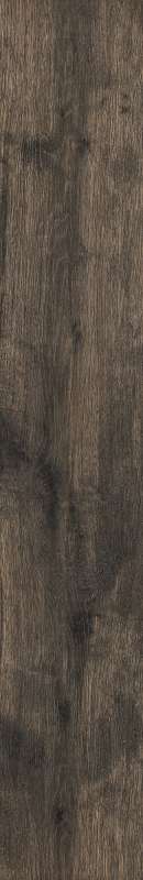 Dunkelbraune Holzoptik-Fliese.