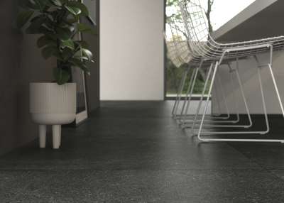 Moderne anthrazitfarbene Fliesen für stilvolle Innenbereiche.