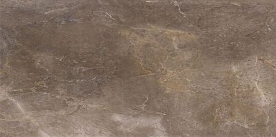 Braungraue Fliese mit heller Marmorierung.