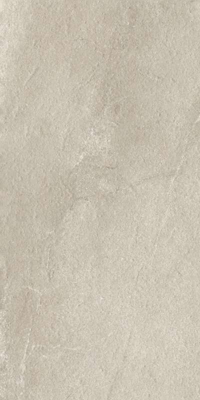 Beige-graue Fliese mit unregelmäßiger, matter Oberfläche.