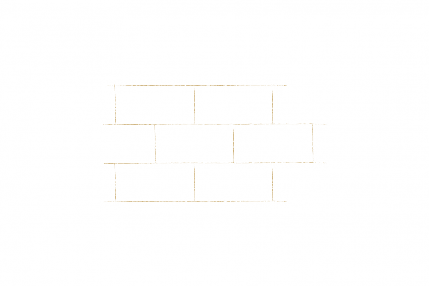 Sehr helles, dezentes Fliesenmuster im Ziegelverband.