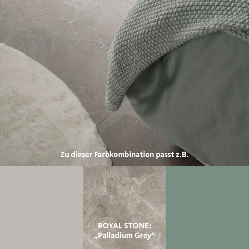 Schöner Wohnen Fliesen: Farbkonzept in Beige, Braun und Grün.