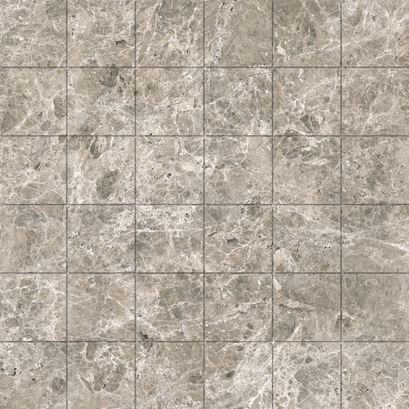 Elegante graue Fliesen mit feiner Marmorierung, perfekt für Innen- und Außenbereiche.